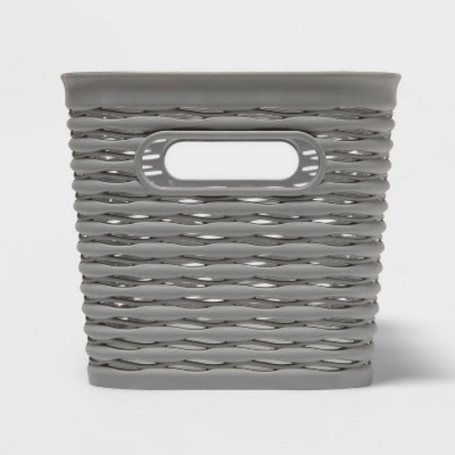 Wave Narrow Medium Storage Bin - Brightroom™, Color: Gray