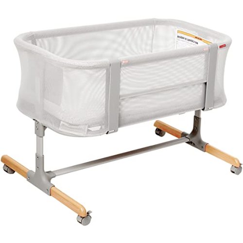 Skip Hop Baby Bassinet, Cozy Up 2-in-1 Bedside Sleeper & Bassinet, Grey