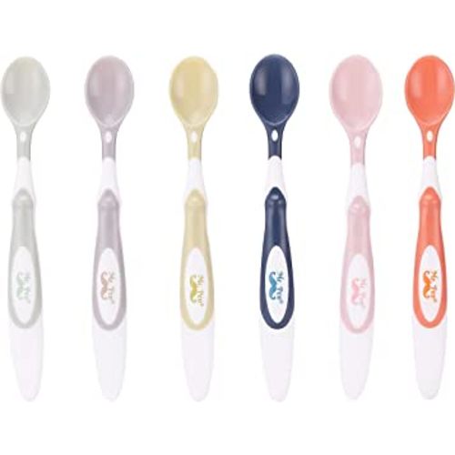 Mr. Pen- Baby Spoons, 6 Pack, Soft-Tip Silicone Baby Spoon, Silicone Spoons Baby, Spoon for Baby, Baby Spoons First Stage, Infant Feeding Spoons, Baby Food Spoons, Baby Feeding Spoon, Toddler Spoon