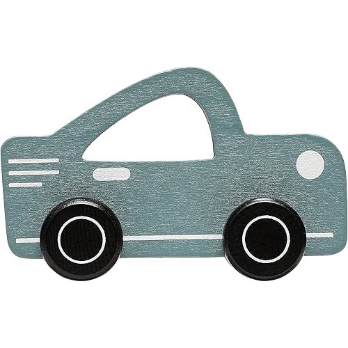 Pearhead Wooden Toy Car, Push and Pull Montessori Toddler Toy, Gender-Neutral Push Toy, Nursery Accessory