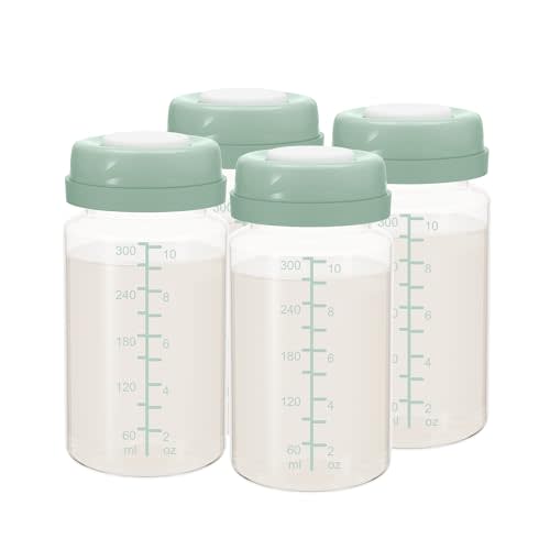 Gotocut Milk Storage Bottle, Compatible with Momcozy Breast Milk Cooler, Also Compatible with Spectra S1 S2, Motif Luna Pumps, 4PCS
