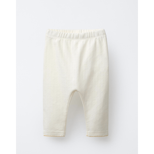 POINTELLE LACE TRIM LEGGINGS - Light ecru | ZARA United States