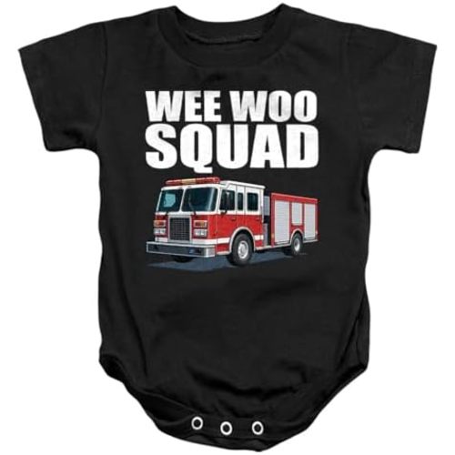 Popfunk Wee Woo Squad Funny Firefighter Unisex Infant Snap Suit for Baby