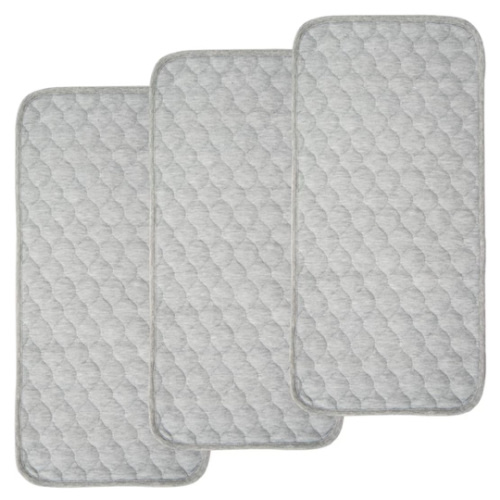 BlueSnail Quilted Thicker Waterproof Changing Pad Liners 3 Count(Gray 13” x 27”)