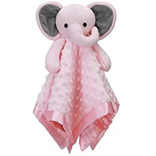 Amazon.com : Pro Goleem Elephant Security Blanket with Stuffed Animal Snuggle Toy Lovey Soft Lovie Baby Registry Search Baby Girl Gifts for Infant and Toddler Pink 16 Inch : Baby
