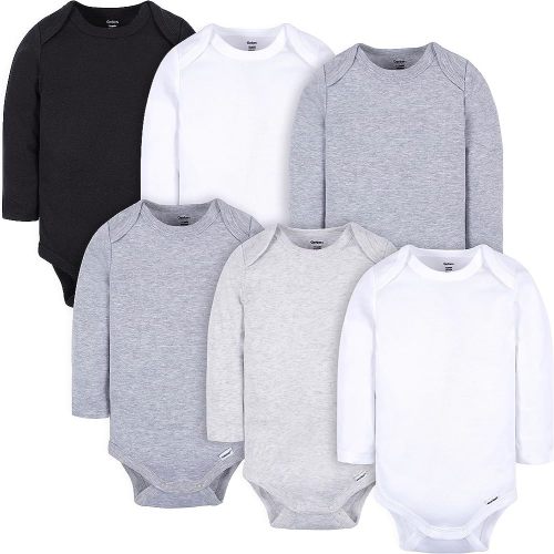Gerber Unisex Baby 6 Pack Long-sleeve Onesies Bodysuit