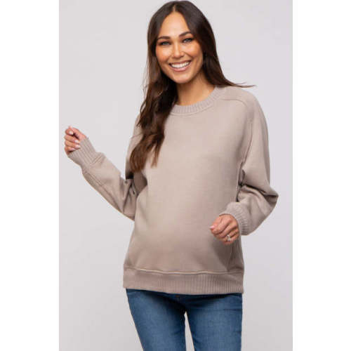 Pinkblush Pullover Maternity Terry Crewneck