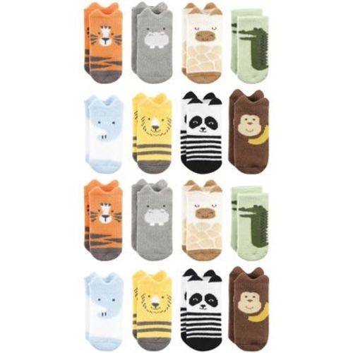 Hudson Baby Cotton Rich Baby Terry Socks 16-Pack, Wildflower, 6-12 Months