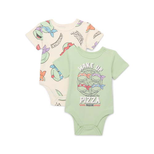 Teenage Mutant Ninja Turtles Baby Boys Graphic Bodysuits with Short Sleeves, 2-Pack, Sizes 0/3M-24M