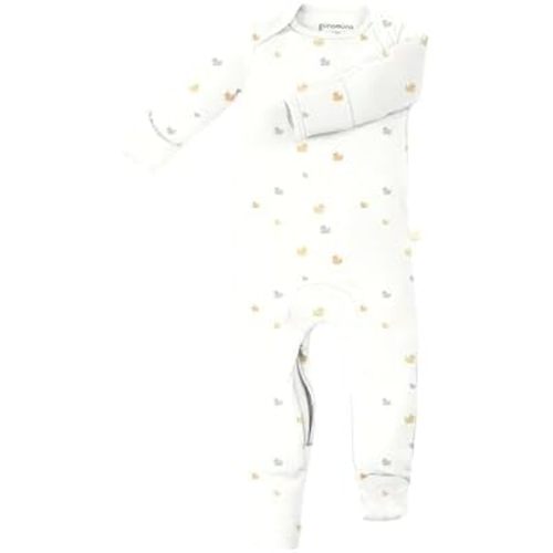 GUNAMUNA Unisex Baby, Toddler Ultra-Soft Convertible Pajama, Footie Romper Sleeper with Diaper Zipper for Easy Changing