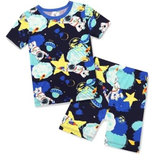 Bamboo Viscose Toddler Car Pajamas Boys Girls Kids Short Cool Summer 12M-8Y Snug fit Pjs Set 2pcs