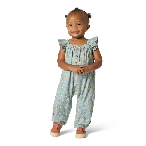 Gerber Baby Girl Romper - Sleeve - Lightweight Cotton Fabric