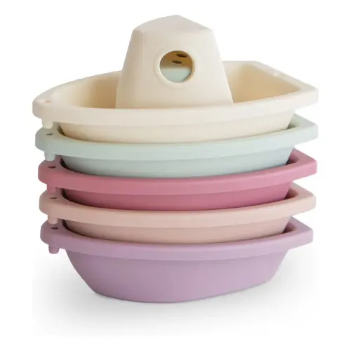 Mushie - Bateaux bath toys - Set of 5 - Pink | Smallable