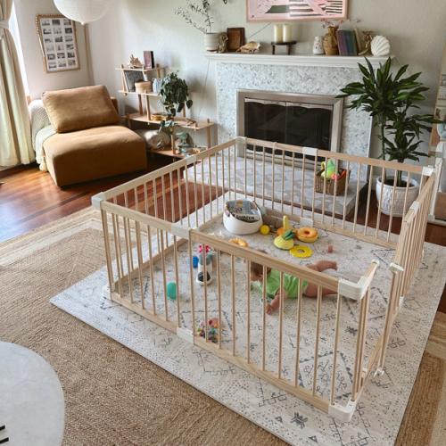 HARPPA Baby Gate Playpen Baby Fence For Babies And Toddlers, Foldable Wooden Play Gate, Playpen, DIY Playpen Foldable Wooden Playpen, Adjustable Baby Play Yard, Foldable Baby Fence, Toddler Playpen, Play Playpen, Adjustable Play Yard, Baby Playpen For Sma