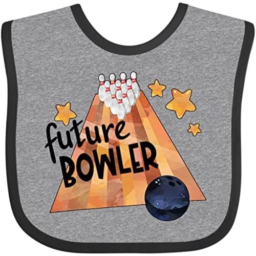 inktastic Future Bowler Bowling Ball and Pins Baby Bib