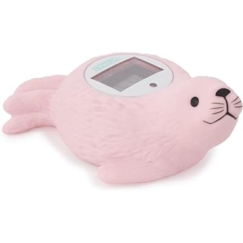 Baby Bath Thermometer | Baby Bath Toys | Adorable Seal Design | Safe Baby Thermometer for Infants | Newborn Essentials | ℉/℃ | Blush