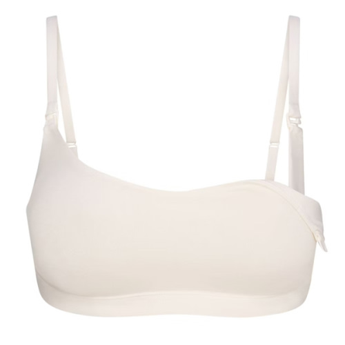 COTTON JERSEY MATERNITY NURSING SCOOP BRALETTE | MARBLE