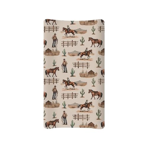 Horse Baby Changing Pad Cover Infant Newborn Diaper Table Change Mat Sheets Cover Changing Table Covers for Boys Girls-Purple