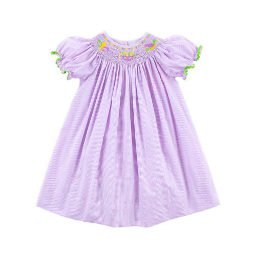 Mardi Gras Purple Smocked Bishop Dress