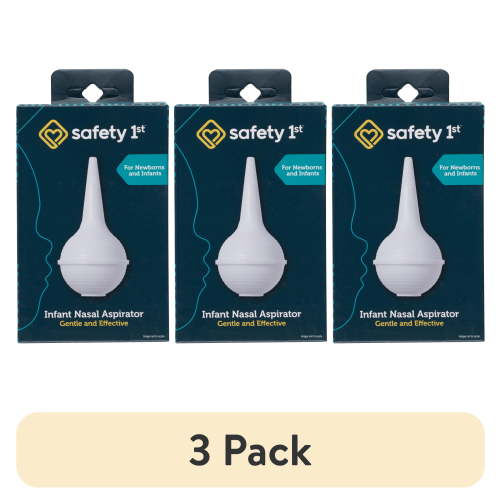(3 pack) Safety 1st Improved Nasal Aspirator, White, Infant