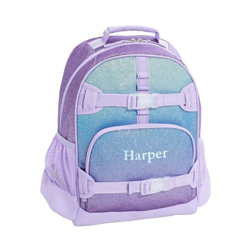 Mackenzie Lavender/Aqua Ombre Sparkle Glitter Backpacks | Pottery Barn Kids