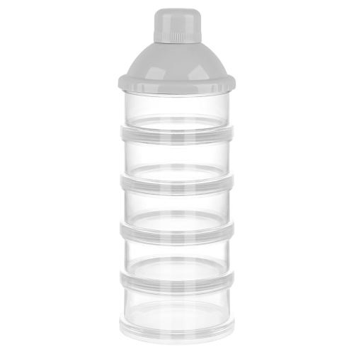 Accmor Formula Dispenser On The Go, 5 Compartments Stackable Formula Container for Travel, Baby Milk Powder Kids Snack Container, BPA Free