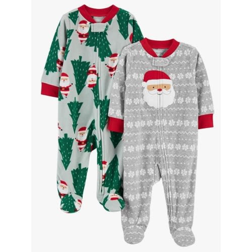 Simple Joys by Carter's Baby Holiday Fleece Footed Sleep and Play, Pack of 2