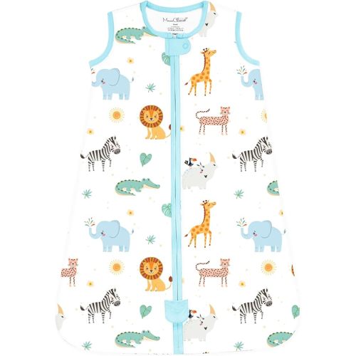 Mama Cheetah Baby Sleep Sack 2.5 TOG, Organic Cotton Baby Wearable Blanket with Two-Way Zipper, Swaddle Transition Baby Sleeping Bag for Newborn Infant Toddler Boy Girl, 0-6 Months