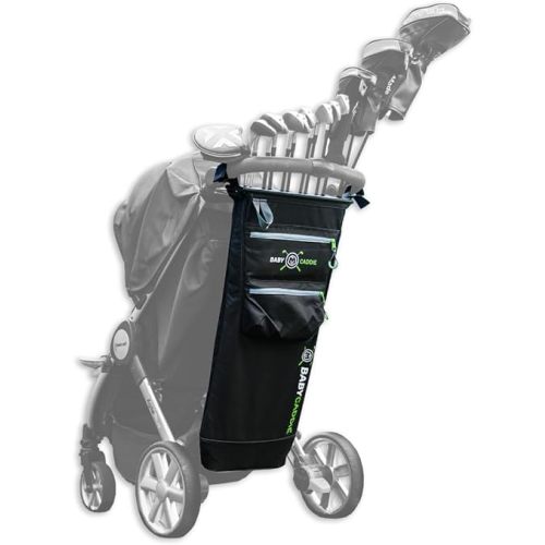 Golf Bag for Baby Stroller, Fits a Full Set of Clubs, Attaches to Most Strollers, Accessory Pockets for Balls, Tee's, Gloves and More.