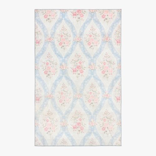 LoveShackFancy Rose Trellis Washable Rug