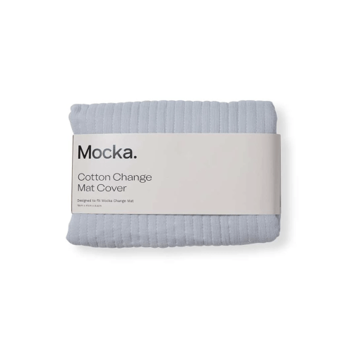 Mocka Cotton Change Mat Cover - Blue