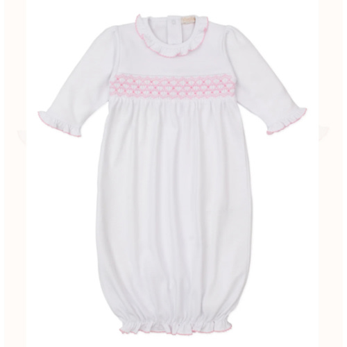 CLB Summer 25 White/Pink Hand Smocked Sack