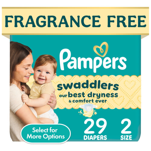 Pampers, Swaddlers Diapers, Size 2, 10-22 lbs, 29 ct