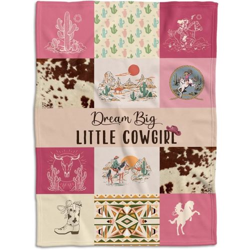 Western Blanket, Western Decor for Nursery Room, Baby Blankets for Girls, Cowgirl Baby Blankets, Cowboy Baby Stuff, Soft Warm Lightweight Nursery Bed Blanket for Newborn Toddlers Daughter
