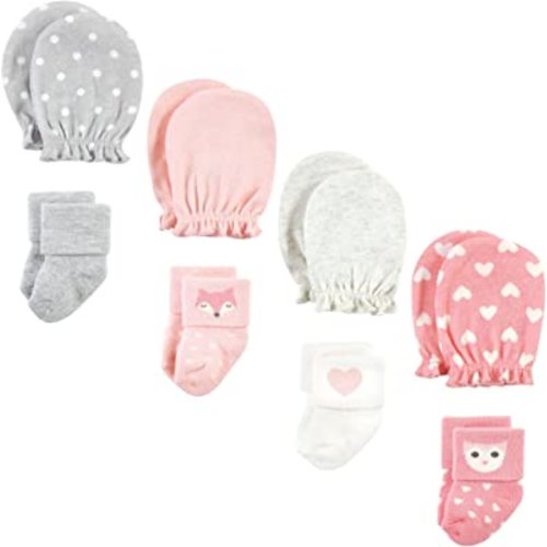 Hudson Baby baby-girls Socks and Mittens Set