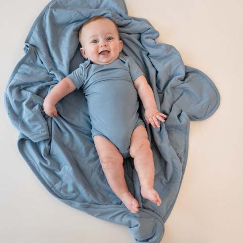 Bamboo Baby Blanket in Slate | 1.0 TOG | Kyte Baby