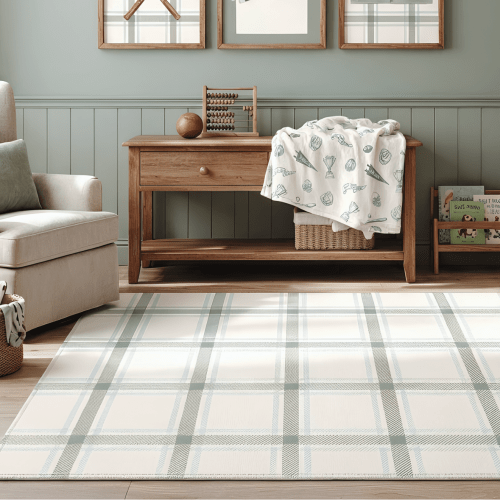 Kids Rug | Little League Plaid