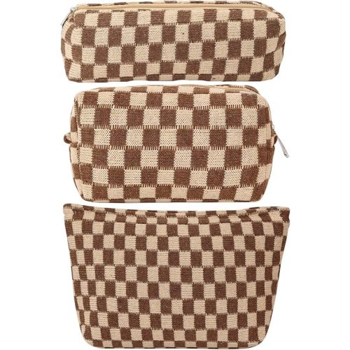 LYDZTION Makeup Bag Cosmetic Bag for Women,1Pcs Large Capacity Makeup Bags and 1Pcs Pencil Case Makeup Brushes Storage Bag Travel Toiletry Bag Organizer