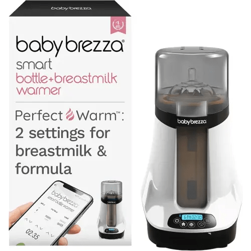 Baby Brezza Smart Baby Bottle Warmer, Breastmilk Warmer + Defroster – Free App - Different Temperatures for Breastmilk + Formula - Universal Fit for All Bottles + Milk Bags - Calentador de Biberones