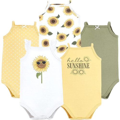 Hudson Baby Unisex Baby Cotton Sleeveless Bodysuits 9-12 months