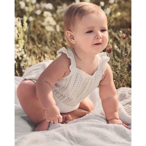 Baby Organic Cotton Pointelle Romper - Little Planet | Carter's
