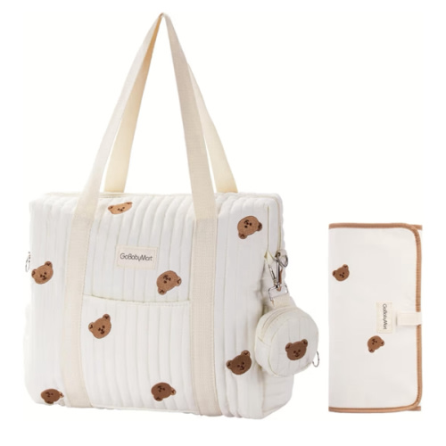 Multi-Function Embroidered Baby Bag