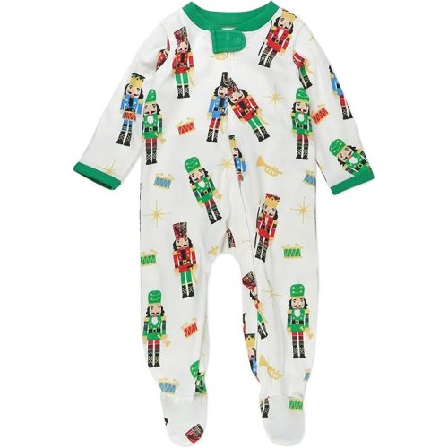 HonestBaby Baby Holiday Sleep & Play Footed One-Piece Pajama Sleeper 100% Organic Cotton