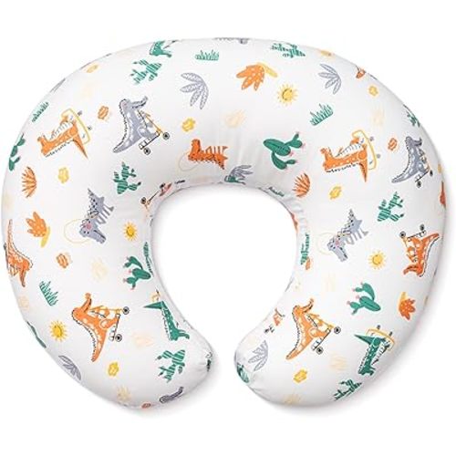 Nursing Pillow, Breast Feeding Pillows for Mom, Removable Cotton Cover with Breathable Firm Fill, Baby Support Pillow for 0-12 Months, Breastfeeding Pillows, Machine Washable