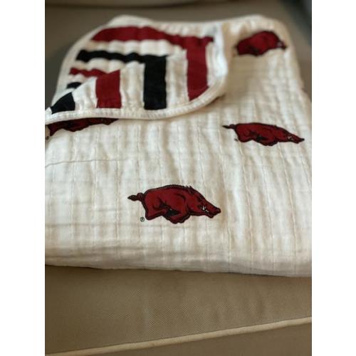 University of Arkansas Muslin Blanket - Pre Order – Three Little Anchors