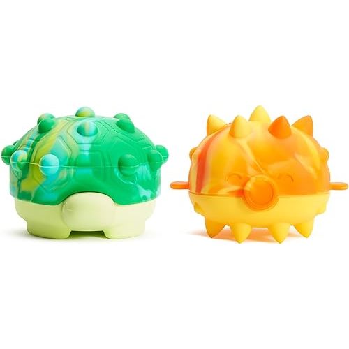 Munchkin® Pop Squish™ Bath Toy, Mold Free Baby and Toddler Bathtub Toy with Sensory and Fidget Play, Turtle and Pufferfish