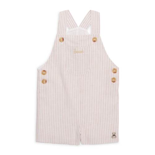 Harrods Linen-Cotton Stripe Dungarees