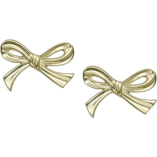 2Pcs Bow Drawer Knobs Brass Long Tailed Bow Cabinet Knobs Decorative Single Hole Gold Dresser Handles
