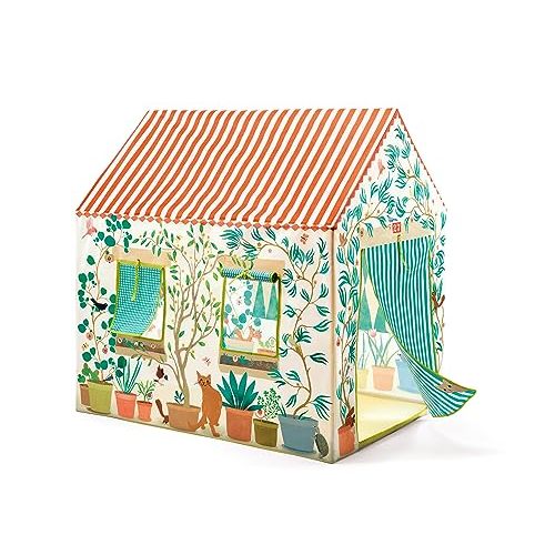 DJECO Play Tent Play House - Easy Assemble Kids Playhouse for Creativity, Imagination & Storytelling - Toddler Toys Play Tent, Bed Tent Furniture, Safe for Indoor Play Room & Outdoor Role Playing