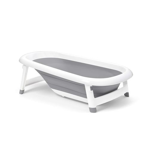 OXO TOT Splash & Store Bathtub | Baby Bathtub | Newborn Baby Essentials | for Keeping Bathtime Secure & Tidy | 0-18 Months | Tub Folds Flat for Compact Storage